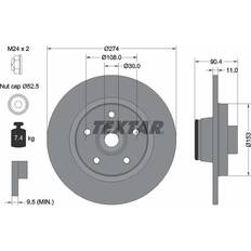 Renault Bremsesystemer Textar Bremseskive 92196203 1 stk