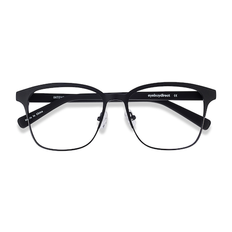 Glasses & Reading Glasses Eyebuydirect Unisex s square Matte Black Acetate, Metal Prescription Eyebuydirect s Intense