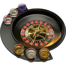 Wejoy Novelty Gifts Russian Lucky Shot Party Games Roulette Drinking Game With 6 Glass Spin Wheel Portable Board Game For 2-3 Players