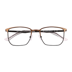 Copper - Men Glasses Eyebuydirect Male s rectangle Shiny Copper Titanium Prescription Eyebuydirect s Notus