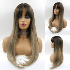 Shine Extensions & Wigs New'C JSSW-105 NEW'C Long Brown Ombre Synthetic Wigs