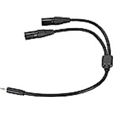 Kablar Zunate Dual Male XLR To Y-Splitter Cable, XLR To Mini Jack