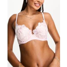 New Look Bras New Look – Ljusrosa broderad push up-behå-Pink