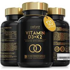 Oxford Organics Vitamin D3 K2 Capsules 4000 IU Vitamin Vitamin K MK7