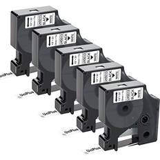 5X Compatible Dymo D1 12mm Label Tape D1