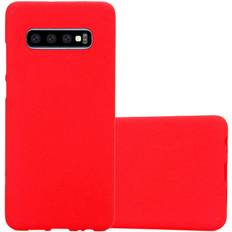 Cadorabo FROST RED Case for Samsung Galaxy S10 PLUS Cover Matt Protection TPU Silicone Gel Back case Red