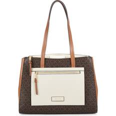 Totes & Shopping Bags Calvin Klein Women's Hadley Monogram Tote Cream Brown one-size