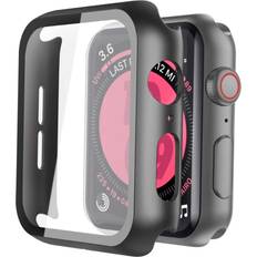 Piuellia Black Hard Case for Apple Watch SE/Series iWatch Screen