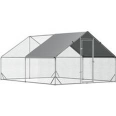 Pawhut Walk-In Chicken Coop Run Cage, Large Chicken