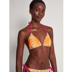 Clothing Monsoon Santiago Abstract Print Triangle Bikini Top, Orange