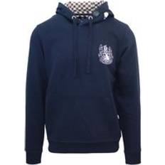 Clothing Aquascutum Mens Branded Hood Navy Blue Hoodie