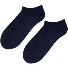 Yoga Socks Steven Mens Low Cut Socks with Grips Navy