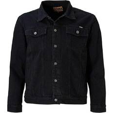 Duke Western Trucker Style Denim Jacket Black