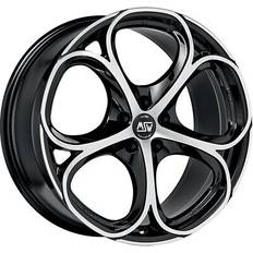 82 Gloss Black Full Polished Alloy Wheel Set