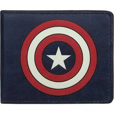 Buckle-Down Captain America Shield Navy Bi-Fold Wallet - Blue