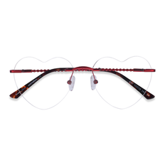 Eyebuydirect Female s heart Burgundy Metal Prescription Eyebuydirect s Bae