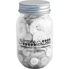 Buttons Buttons Galore Button Mason Jars-Antique White