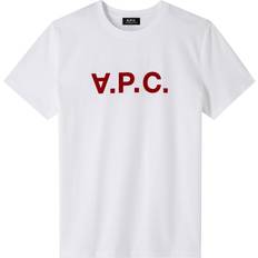 Herren - Samt T-Shirts & Tanktops A.P.C. White VPC T-Shirt BLANC/ROUGE