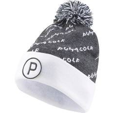 Puma Unisex Beanies Puma Men's P Removable Beanie BlackBright White ONE_SIZE