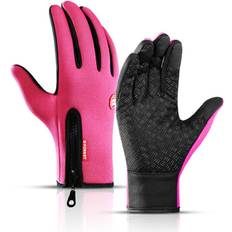 Men - Pink Gloves Braveman Unisex Wind- & Water-Resistant Warm-Touch Screen Tech Winter Gloves Pink