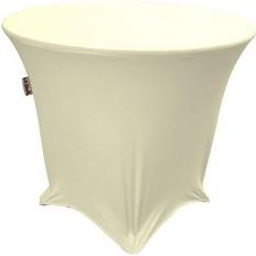 Linen Tablecloths LA Linen LA Linen TCSpandex36Rx30H-IvoryX25 Round Spandex Tablecloth White