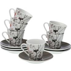 Accesorios de cocina Versa Juego de 6 Tazas de Café Balbec Porcelana Taza de café 6pcs