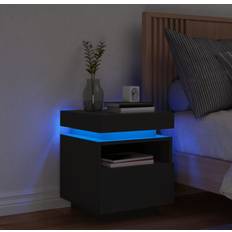 vidaXL Sengebord Med LED-Lys 40 x 39 x 48.5 cm