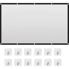 Projector Screens Tlily Portable Projector Screen Theater Outdoor HD White Foldable Anti- 120Inch