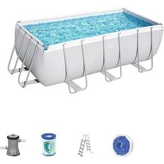 Bestway Power Steel 4.12M X 2.01M Rectangular Above Ground Swimming Pool Set