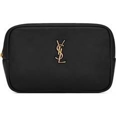 Saint Laurent Toiletry Bags & Cosmetic Bags Saint Laurent Women's Cassandre Cosmetic Pouch In Lambskin Black Black one-size