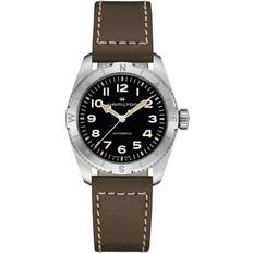 Hamilton Women Wrist Watches Hamilton Swiss Automatic Khaki Field Expedition Green Leather 37mm Green Green