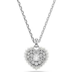 Swarovski Breloques et Pendentifs Swarovski Collier Femme Hyperbola Heart 5684386 blanc,argent Argent, Blanc