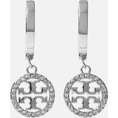 Tory Burch Silver Earrings Tory Burch Miller Silver-Tone Huggie Hoop Earrings