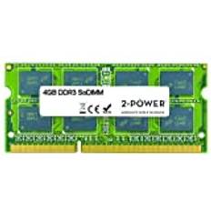 2-Power MEM5003A RAM-modul 4 GB DDR3 1066 MHz Minnesmodul 4 GB, 1 x 4 GB, DDR3, 1066 MHz, 204-pin SO-DIMM, grön