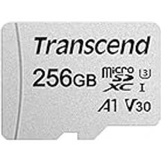 Transcend Highspeed 256GB micro SDXC/SDHC Speicherkarte für Smartphones, etc. und Digitalkameras 4K, U3, V30, A1, UHS-I – TS256GUSD300S-AE mit Adapter, umweltfreundliche Verpackung