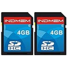 INDMEM SD Card 4GB Class 4 Flash 2 Packs