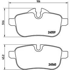 Brembo P 06 062 bromsbeläggsats, skivbroms