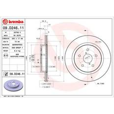 Frenate a Attrito Brembo 09.D246.11 300 17 5 Ventilazione Interna Rivestito