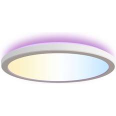 Wireless Control Ceiling Flush Lights Calex Smart Halo White Ceiling Flush Light 29.5cm