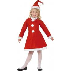 Smiffys Costume Mini Miss Santa Flanelle Enfant Rouge