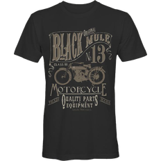 LUCKY 13 T-Shirt Black Mule, Sort