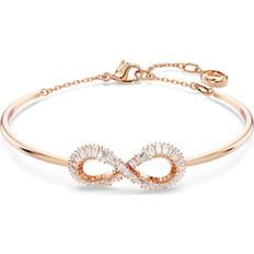 Swarovski Bracelets Swarovski Hyperbola bangle, Infinity, White, Rose gold-tone plated