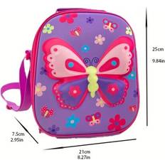 Plastic Cooler Bags 3D Cartoon Butterfly Insulation Lunch Bag