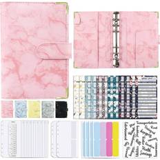 Tlily Pack Budget Binder Cash Binder, Cash Savings Organizer Wallet Money,Pink