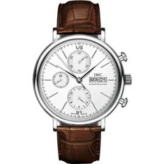 IW391027 Portofino Silverfärgad/Läder Ø42 mm