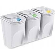 Prosperplast 3x35l Papperskorgar återvinning SORTIBOX Ashen