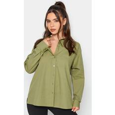 Fabric - Woman Shirts PixieGirl Petite Oversized Cotton Shirt Green