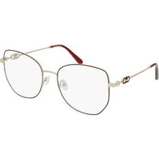 Glasögon & Läsglasögon Ferragamo Salvatore SF 2219 744 56 Guldiga Glasögon Endast Båge Kvinna
