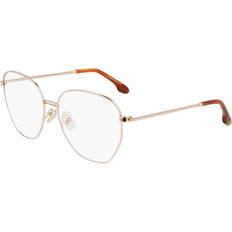 Glasögon & Läsglasögon Victoria Beckham VB2117 770 56 Rose-Guldiga Glasögon Endast Båge Kvinna