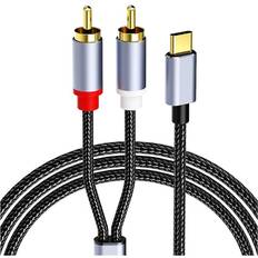 Cables Perfet Usb C to 2rca Cable Adapter Type-c to Rca Video Usb Cord